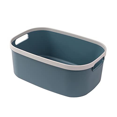Sundies Aufbewahrungsbox, dicker Snack -Bahn -Desktop -Organizer Küchenspielzeug Kleidung Tragbarer Aufbewahrungskorb, im Badezimmer Schlafzimmer Aufbewahrung (Farbe: Blau, Größe: 11,8 * 8.1 * 5.2in) von HLRTBCN