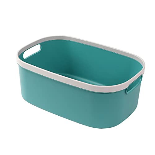 Sundies Aufbewahrungsbox, dicker Snack -Bahn -Desktop -Organizer Küchenspielzeug Kleidung Tragbarer Aufbewahrungskorb, in Badezimmer Schlafzimmer Lagerung (Farbe: Blau, Größe: 11,8 * 8.1 * 5,2in) von HLRTBCN