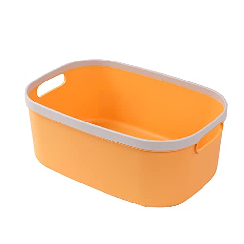 Sundies Aufbewahrungsbox, dicker Snack -Bin -Desktop -Organizer Küchenspielzeug Kleidung Tragbarer Aufbewahrungskorb, in Badezimmer Schlafzimmer Lagerung (Farbe: Blau, Größe: 11,8 * 8.1 * 5,2in) von HLRTBCN