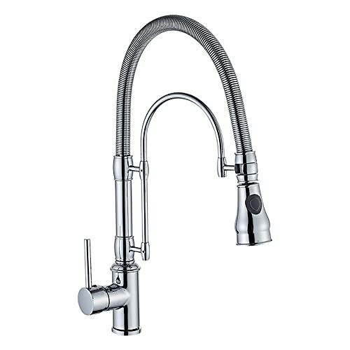 Trinkwasser Küchenarmatur, Pulldown-Waschbecken Wasserhähne, Frühlingsküchenarmatur mit Sprühgerät, 360 Grad Drehleistung Küchenstange Wasserfilter Hahn Aqiong von HLRTBCN