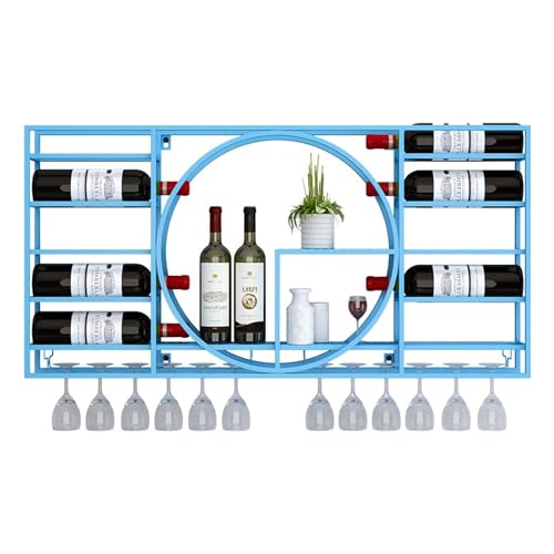 Weinregal Rack Bar Regale Wand montiert mit hängenden Weinglas Lagerhalter Rack Spirituosenregal Mini Bar Weinregale für Weinflaschen Glasregale Ecke Kaffeebar Schrank Schnaps Bottl Safefyappy Aqiong von HLRTBCN