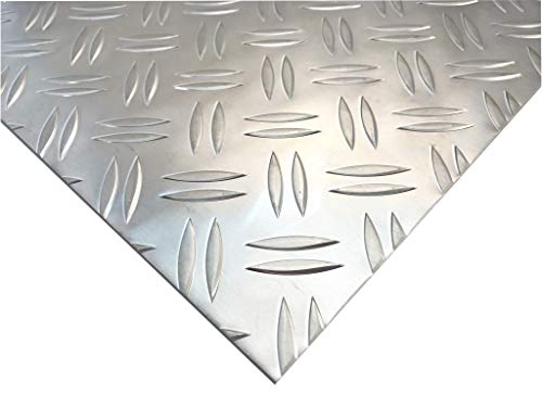 Alu Riffelblech 1,5/2mm Aluminium Blech Duett Warzenblech Tränenblech Zuschnitt Wunschmaß möglich (1250mm x 500mm) von Tassorm