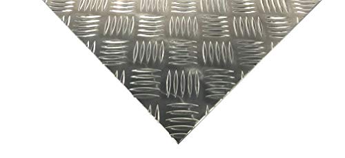 Alu Riffelblech 2,5/4mm Aluminium Blech Quintett Warzenblech Tränenblech Zuschnitt Wunschmaß möglich (1500mm x 500mm) von Tassorm