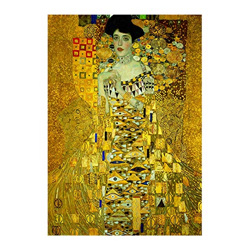 HLSHOE Berühmte Kunstwerk Porträt von Adele Bloch Canvas Poster Gemälde an der Wand Gustav Klimt Reproduktionen Drucke für Wohnzimmer (Color : DM1004, Size : 60X80cm Unframed) von HLSHOE