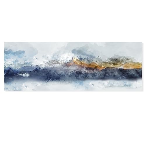 HLSHOE Lange Landschaft Abstrakte Berg Sofa Hintergrund Leinwand Gemälde Poster Druck Wand Kunst Bilder Wohnzimmer Wohnkultur KEIN Rahmen (Color : 2, Size : 180x50cm no Frame) von HLSHOE