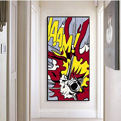 HLSHOE Roy Lichtenstein Abstract Poster Pop Art Canvas Malerei Wandkunst Bilder for Wohnzimmer Große Größe Kein Rahmen (Color : Roy Lichtenstein 57, Size : 20x40cm) von HLSHOE
