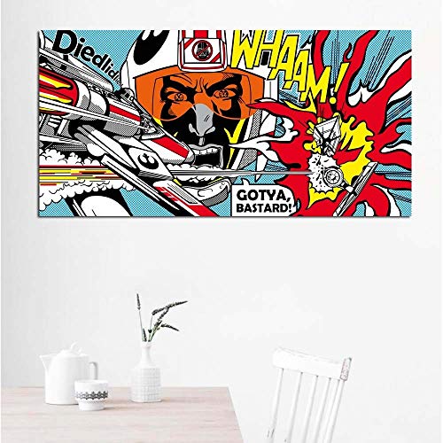 HLSHOE Roy Lichtenstein Abstract Poster Pop Art Canvas Malerei Wandkunst Bilder for Wohnzimmer Große Größe Kein Rahmen (Color : Roy Lichtenstein 59, Size : 50x100cm) von HLSHOE