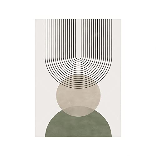 HLSHOE Salbeigrün botanische abstrakte Boho-Geometrie-Wand-Kunst-Leinwand-Malerei Nordic Poster und Drucke Wandbilder Wohnzimmer-Dekor (Color : 3, Size : 50x70cm No Frame) von HLSHOE