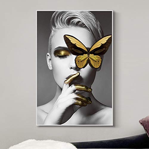 HLSHOE Schönes Mädchen Poster und Drucke Sexy Frauen Leinwand Malerei Wandkunst für Wohnzimmer Moderne Dekoration Kein Rahmen (Color : 13, Size : 40x60cm) von HLSHOE