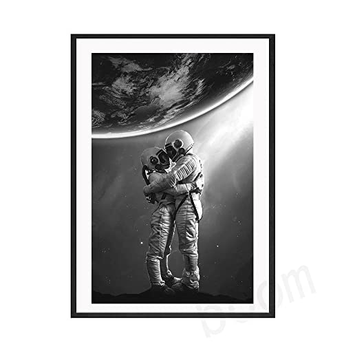 HLSHOE Schwarz Weiß Leinwand Malerei Umarmung Hände Poster Fotografie Kunstdruck Abstrakt Nordic Wand Bild Für Wohnzimmer Wohnkultur (Color : A, Size : 50x70cm No Frame) von HLSHOE