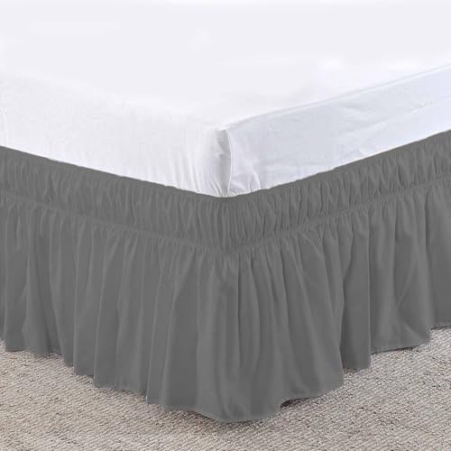Bett Hussen Umrandung Bettrock Elastisch Bed Skirts & Valances Bed Skirt Elastic Dust Ruffles Ruffled Solid(#9,190.5x137cm) von HLTQL