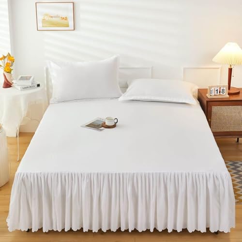Bettrock Tagesdecke 180x200 Bed Skirts & Valances Bett Hussen Umrandung GekräUselt Einfarbig Bettrock Elastisch Betthusse HöHe 45 (#7,200x220cm) von HLTQL