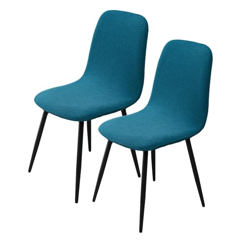 BezüGe FüR Stuhl Abwaschbar Stuhlhussen 2er/4er Set KüChe Hussen FüR StüHle Mit Hoher Lehne Bezug FüR StüHle Esszimmer üBerzug Stuhl Rund(#Blue,2er) von HLTQL