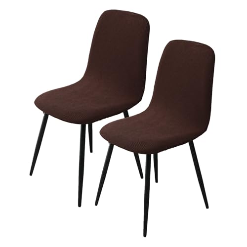 BezüGe FüR Stuhl Abwaschbar Stuhlhussen 2er/4er Set KüChe Hussen FüR StüHle Mit Hoher Lehne Bezug FüR StüHle Esszimmer üBerzug Stuhl Rund(#Coffee,2er) von HLTQL