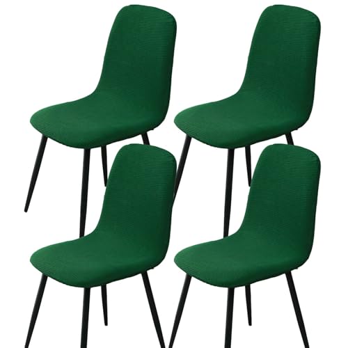 BezüGe FüR Stuhl Abwaschbar Stuhlhussen 2er/4er Set KüChe Hussen FüR StüHle Mit Hoher Lehne Bezug FüR StüHle Esszimmer üBerzug Stuhl Rund(#Green,4er) von HLTQL