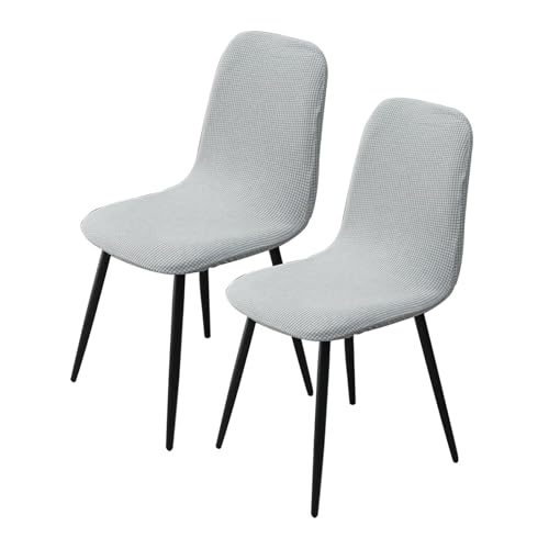 BezüGe FüR Stuhl Abwaschbar Stuhlhussen 2er/4er Set KüChe Hussen FüR StüHle Mit Hoher Lehne Bezug FüR StüHle Esszimmer üBerzug Stuhl Rund(#Grey,2er) von HLTQL