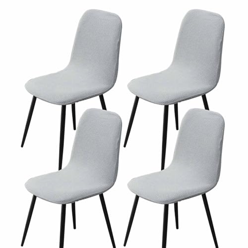BezüGe FüR Stuhl Abwaschbar Stuhlhussen 2er/4er Set KüChe Hussen FüR StüHle Mit Hoher Lehne Bezug FüR StüHle Esszimmer üBerzug Stuhl Rund(#Grey,4er) von HLTQL