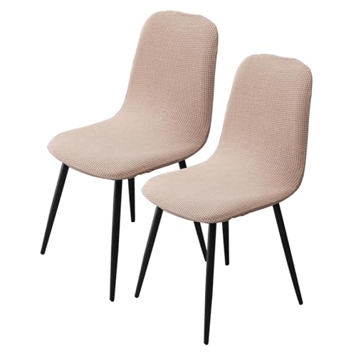 BezüGe FüR Stuhl Abwaschbar Stuhlhussen 2er/4er Set KüChe Hussen FüR StüHle Mit Hoher Lehne Bezug FüR StüHle Esszimmer üBerzug Stuhl Rund(#Khaki,2er) von HLTQL