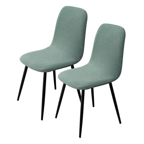 BezüGe FüR Stuhl Abwaschbar Stuhlhussen 2er/4er Set KüChe Hussen FüR StüHle Mit Hoher Lehne Bezug FüR StüHle Esszimmer üBerzug Stuhl Rund(#Light Green,2er) von HLTQL
