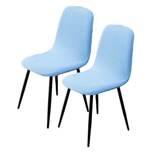 BezüGe FüR Stuhl Abwaschbar Stuhlhussen 2er/4er Set KüChe Hussen FüR StüHle Mit Hoher Lehne Bezug FüR StüHle Esszimmer üBerzug Stuhl Rund(#SkyBlue,2er) von HLTQL
