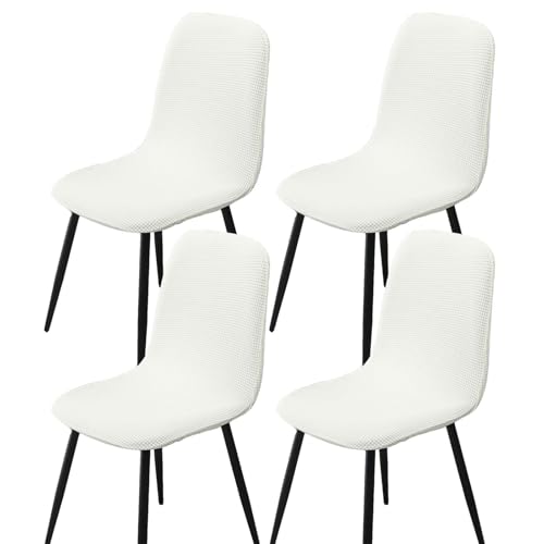 BezüGe FüR Stuhl Abwaschbar Stuhlhussen 2er/4er Set KüChe Hussen FüR StüHle Mit Hoher Lehne Bezug FüR StüHle Esszimmer üBerzug Stuhl Rund(#beige,4er) von HLTQL
