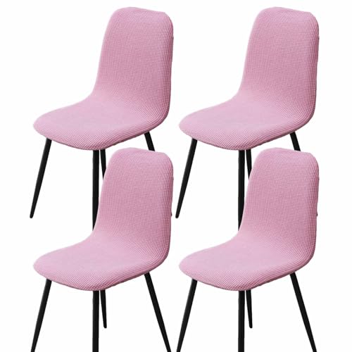 BezüGe FüR Stuhl Abwaschbar Stuhlhussen 2er/4er Set KüChe Hussen FüR StüHle Mit Hoher Lehne Bezug FüR StüHle Esszimmer üBerzug Stuhl Rund(#pink,4er) von HLTQL