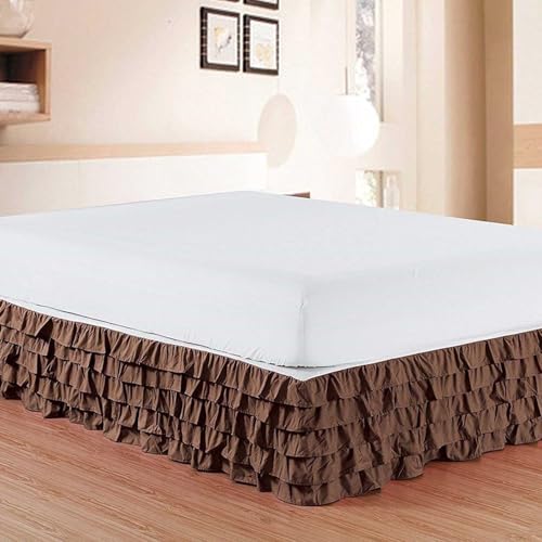 HLTQL Betthusse Ruffle Bettrock RüSchen Elastischer Bed Skirts & Valances Bed Skirt Elastic Dust Ruffles Ruffled Solid(#12,120x200cm) von HLTQL
