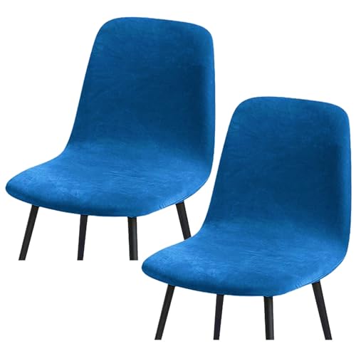 HLTQL BezüGe FüR EsszimmerstüIhle, Stuhlbezug Mit Gebogener RüCkenlehne Stuhlhussen 2er/4er Set KüChe Universal Velvet Stretch Stuhlbezug(#royal Blue,2er) von HLTQL