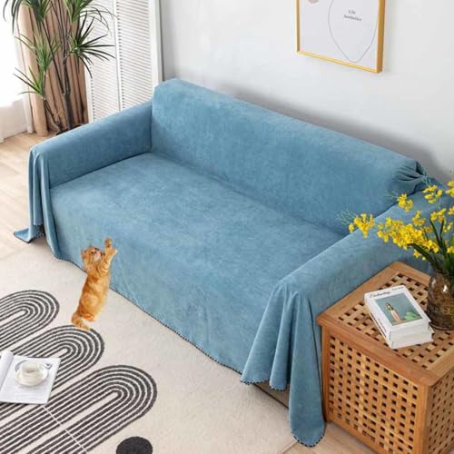 HLTQL Couch Überzug 1 2 3 4 Sitzer Wasserdichter Sofa Überwurfdecke Für L/u-Form Couch Einfach Rutschfester Sofabezug Multifunktionale Überwurfe Decken Sofas/Kratzfeste Katzenkrallen,#4-180×180cm von HLTQL