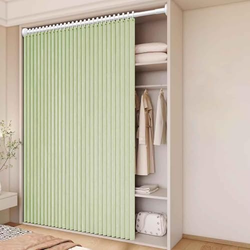 HLTQL Falttürvorhang,Mit Teleskopstange,Magnetischer Türvorhang mit Verdunkelung, Faltbarer Raumteiler für Bad/Schlafzimmer/Wohnzimmer, Akkordeon-Design(01,W 180*H 180cm) von HLTQL