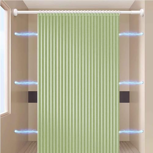 HLTQL Falttürvorhang,Mit Teleskopstange,Magnetischer Türvorhang mit Verdunkelung, Faltbarer Raumteiler für Bad/Schlafzimmer/Wohnzimmer, Akkordeon-Design(01,W 260*H 200cm) von HLTQL