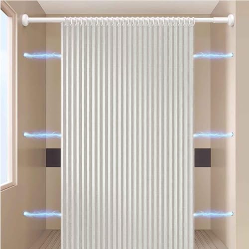 HLTQL Falttürvorhang,Mit Teleskopstange,Magnetischer Türvorhang mit Verdunkelung, Faltbarer Raumteiler für Bad/Schlafzimmer/Wohnzimmer, Akkordeon-Design(05,W 300*H 200cm) von HLTQL