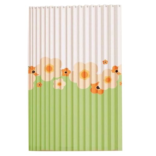 HLTQL Falttürvorhang,Mit Teleskopstange,Magnetischer Türvorhang mit Verdunkelung, Faltbarer Raumteiler für Bad/Schlafzimmer/Wohnzimmer, Akkordeon-Design(Type A,W200*H200) von HLTQL