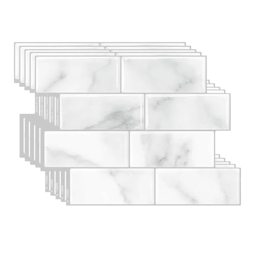 HLTQL Fliesen Selbstklebend Bad Wasserfest Klebefliesen KüChe Quadratisch Selbstklebende Fliesen KüChe Wand Peel and Stick Tiles Kitchen(#1,5 Pieces) von HLTQL