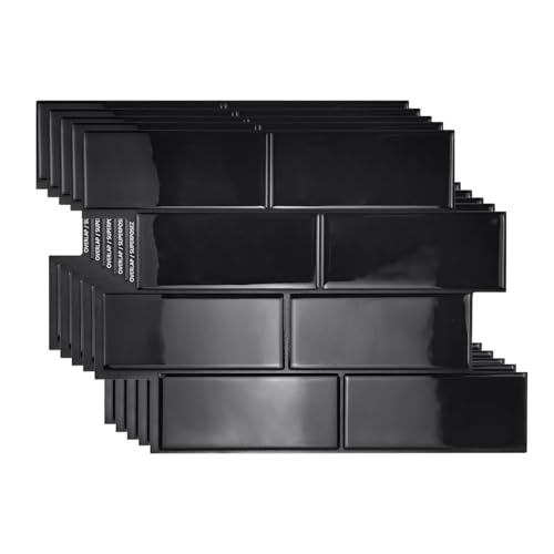 HLTQL Fliesen Selbstklebend Bad Wasserfest Klebefliesen KüChe Quadratisch Selbstklebende Fliesen KüChe Wand Peel and Stick Tiles Kitchen(#4,5 Pieces) von HLTQL
