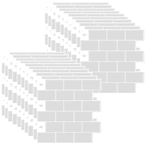 HLTQL Fliesen Selbstklebend Bad Wasserfest Klebefliesen KüChenrüCkwand Peel and Stick Tiles Bathroom Fliesenaufkleber 3D Fliesenfolie KüChe Selbstklebend(#12,20 Piece) von HLTQL