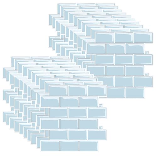 HLTQL Fliesen Selbstklebend Bad Wasserfest Klebefliesen KüChenrüCkwand Peel and Stick Tiles Bathroom Fliesenaufkleber 3D Fliesenfolie KüChe Selbstklebend(#15,20 Piece) von HLTQL