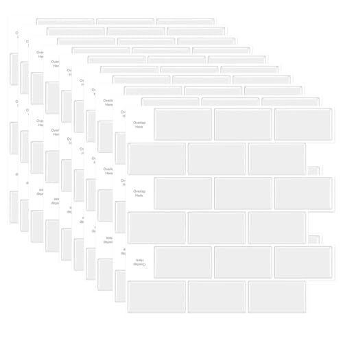 HLTQL Fliesen Selbstklebend Bad Wasserfest Klebefliesen KüChenrüCkwand Peel and Stick Tiles Bathroom Fliesenaufkleber 3D Fliesenfolie KüChe Selbstklebend(#2,10 Pieces) von HLTQL