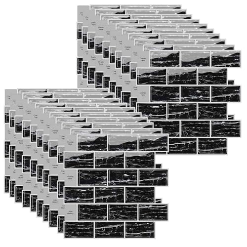 HLTQL Fliesen Selbstklebend Bad Wasserfest Klebefliesen KüChenrüCkwand Peel and Stick Tiles Bathroom Fliesenaufkleber 3D Fliesenfolie KüChe Selbstklebend(#9,20 Piece) von HLTQL