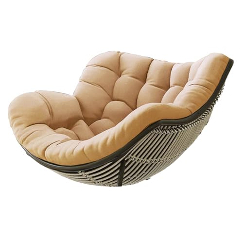 HLTQL Kissen FüR Rattan Korbsessel Polster FüR Korbsessel Halbrund Papasansessel Kissen Kissen FüR HäNgesessel Outdoor Garten Patio Rattan Schaukelstuhl Kissen(#7,120x100x10cm) von HLTQL