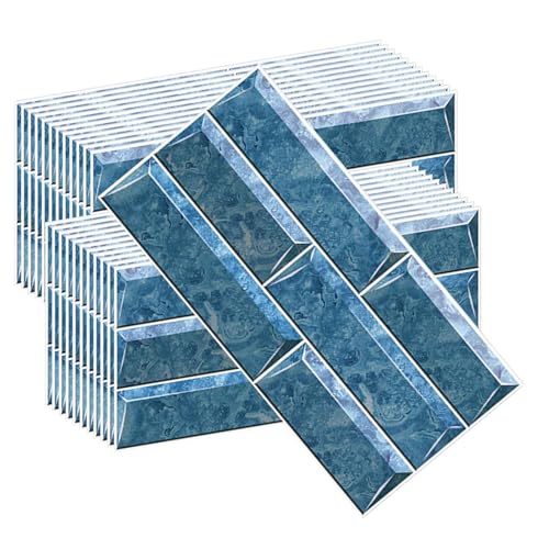 HLTQL Klebefliesen KüChe Quadratisch Fliesen Selbstklebend Bad Wasserfest Selbstklebende Fliesen KüChe Wand Holzoptik Fliesenaufkleber Badezimmer(#21,24pcs) von HLTQL
