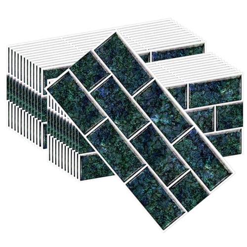 HLTQL Klebefliesen KüChe Quadratisch Fliesen Selbstklebend Bad Wasserfest Selbstklebende Fliesen KüChe Wand Holzoptik Fliesenaufkleber Badezimmer(#27,24pcs) von HLTQL