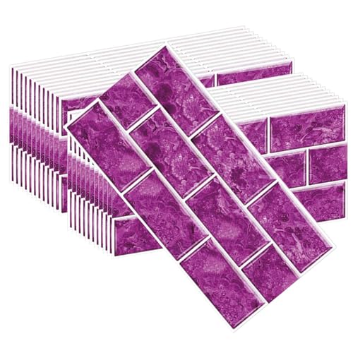HLTQL Klebefliesen KüChe Quadratisch Fliesen Selbstklebend Bad Wasserfest Selbstklebende Fliesen KüChe Wand Holzoptik Fliesenaufkleber Badezimmer(#40,24pcs) von HLTQL