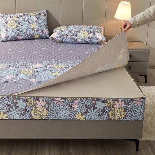 HLTQL Matratzenbezug 160x200 Matratzenschoner Mit ReißVerschluss Mattress Cover Waterproof MatratzenhüLle FüR Boxspringbett(#2,150x200+20cm) von HLTQL