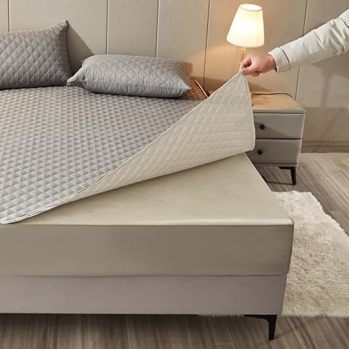 HLTQL Matratzenbezug 160x200 Matratzenschoner Mit ReißVerschluss Mattress Cover Waterproof MatratzenhüLle FüR Boxspringbett(#3,120x200+15cm) von HLTQL