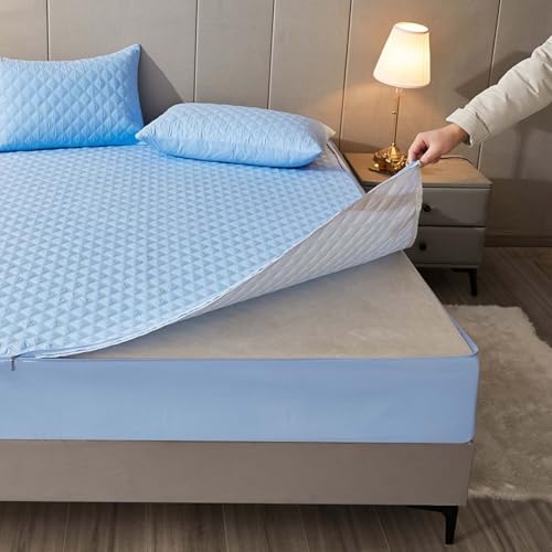 HLTQL Matratzenbezug 160x200 Matratzenschoner Mit ReißVerschluss Mattress Cover Waterproof MatratzenhüLle FüR Boxspringbett(#5,160x200+15cm) von HLTQL