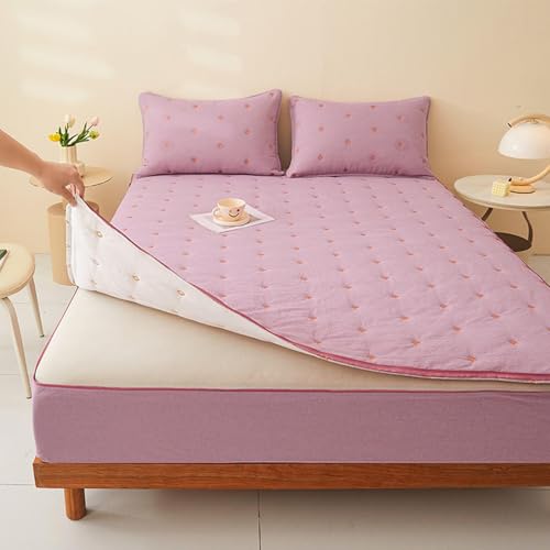 HLTQL Matratzenbezug 180 X 200 Baumwolle Matratzenschoner Mit ReißVerschluss Boxspringbett Mattress Cover Mattress Protector(#1,180x200+10cm) von HLTQL
