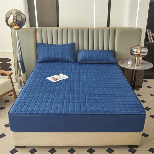 HLTQL Matratzenbezug 180x200x25 Matratzenbezug ReißVerschluss Gesteppt Waschbar MatratzenhüLle Mattress Protector Mattress Cover Matratzenschoner Mit ReißVerschluss(1-5,180x220+25cm) von HLTQL