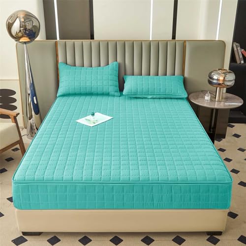 HLTQL Matratzenbezug 180x200x25 Matratzenbezug ReißVerschluss Gesteppt Waschbar MatratzenhüLle Mattress Protector Mattress Cover Matratzenschoner Mit ReißVerschluss(5-4,200x220+20cm) von HLTQL