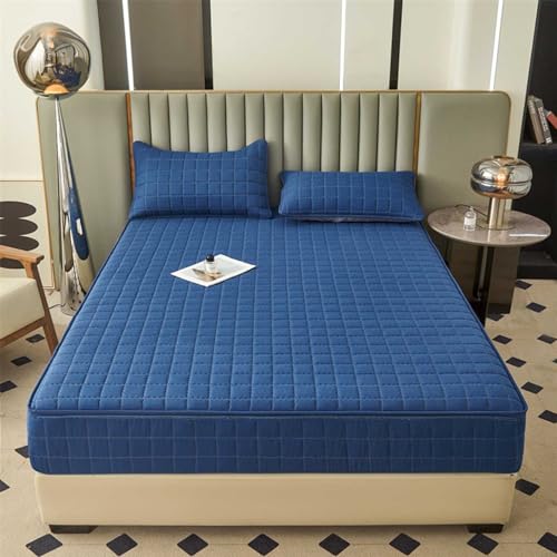 HLTQL Matratzenbezug 180x200x25 Matratzenbezug ReißVerschluss Gesteppt Waschbar MatratzenhüLle Mattress Protector Mattress Cover Matratzenschoner Mit ReißVerschluss(5-5,150x200+15cm) von HLTQL